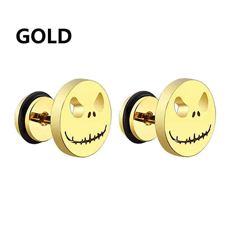 Punk Stainless Steel Cross Stud Earrings Jewelry additional angle