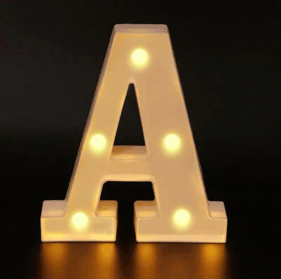 16cm Letter LED Night Light | Alphabet Luminous Decorative Lamp for Party close-up view