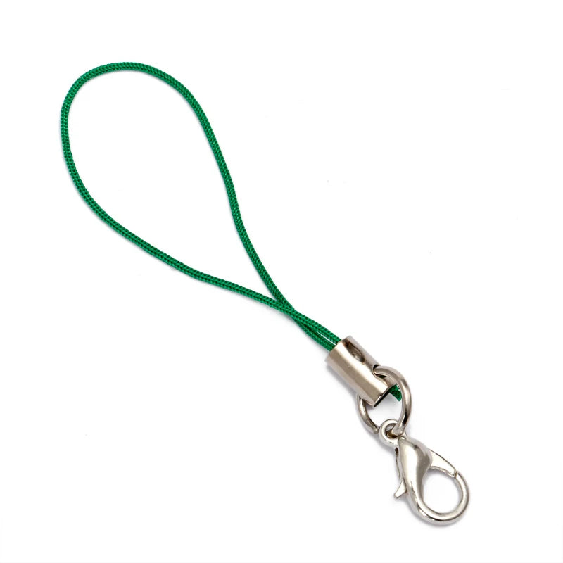 50pcs Cell Phone Lanyard Strap String Mobile Hook With Lobster Clasp Ring Keychain For close-up view