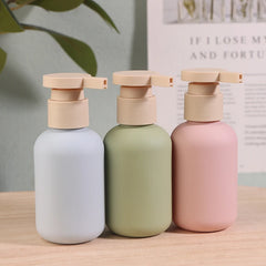 2Pcs 100/200ml Blue Green Pink Empty Plastic Pump Lotion Shampoo Bottle Flip Cap Bott alternate view