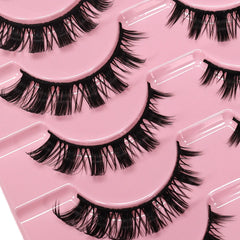10 Pairs Messy Fluffy Russian False Eyelashes DD Deep Curl Hybrid Faux Mink Volume Strip detail view