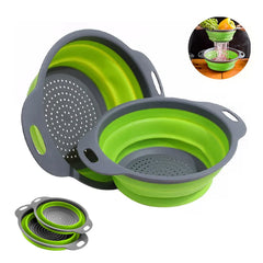 Silicone Vegetable and Fruit Cleaning and Drainage Basket Cleaning Basket 1PCS Folding Water Filter