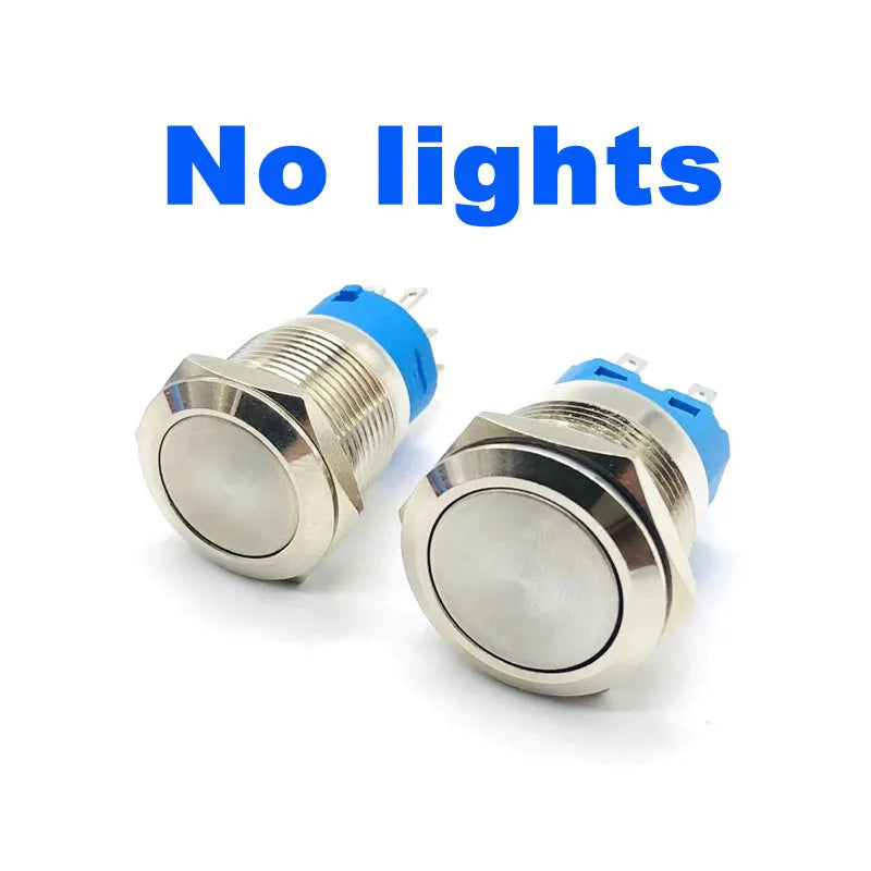 16/19/22mm Waterproof Metal Push Button Switch | 2NO2NC Self-Locking Automotive Eng additional angle