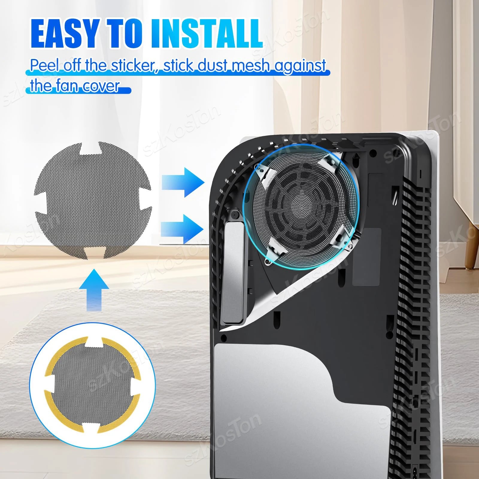 Cooling Fan Vents Dust Filter for PS5 Slim PS5 Pro | Game Console Accessories Dustp additional angle