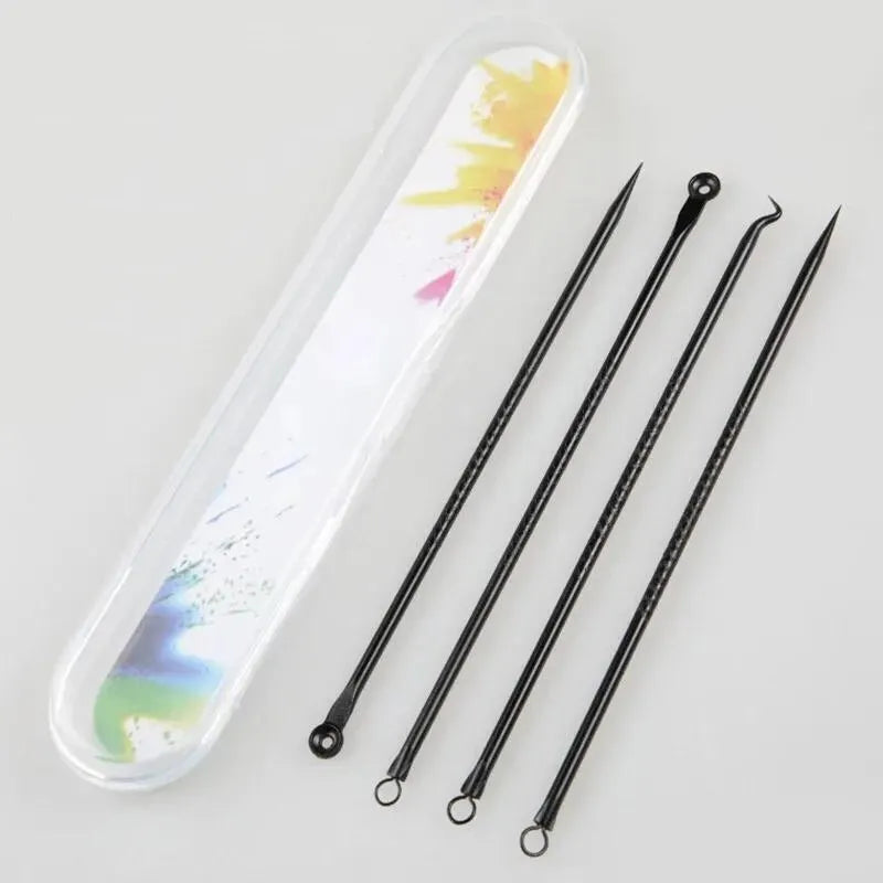 Stainless Steel Beauty Needle Acne Remover Set 4 Pcs