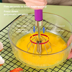 Easy Whisking Stainless Steel Whisk | Semi-Automatic Egg Beater for Hand Stirring alternate view