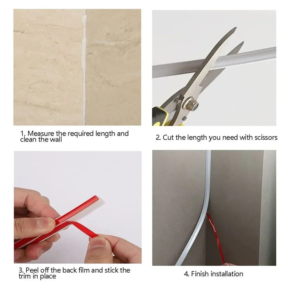 Self-Stick Wall Skirting Trim | 3D Flexible Border Decorative Line lifestyle view