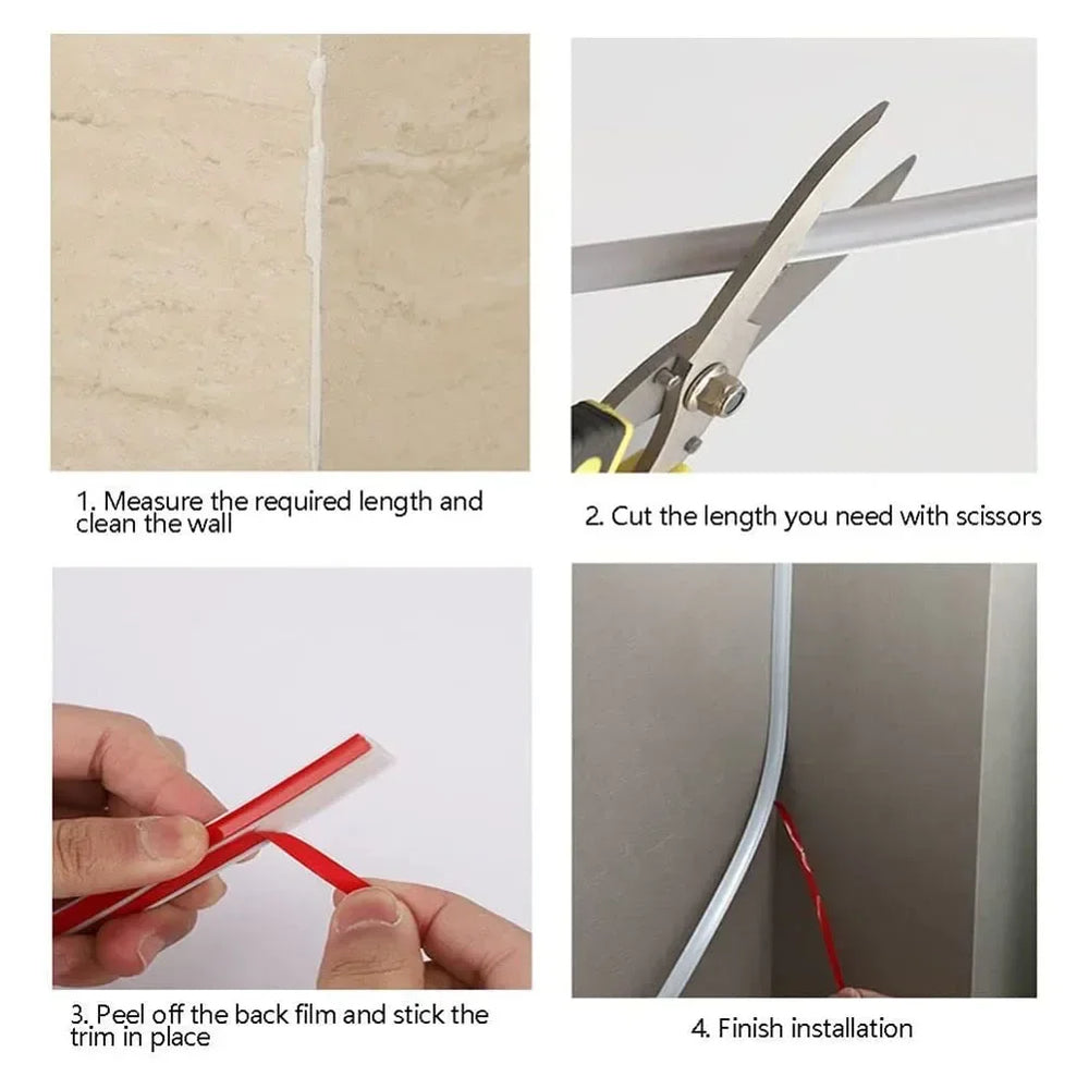 Self-Stick Wall Skirting Trim | 3D Flexible Border Decorative Line lifestyle view