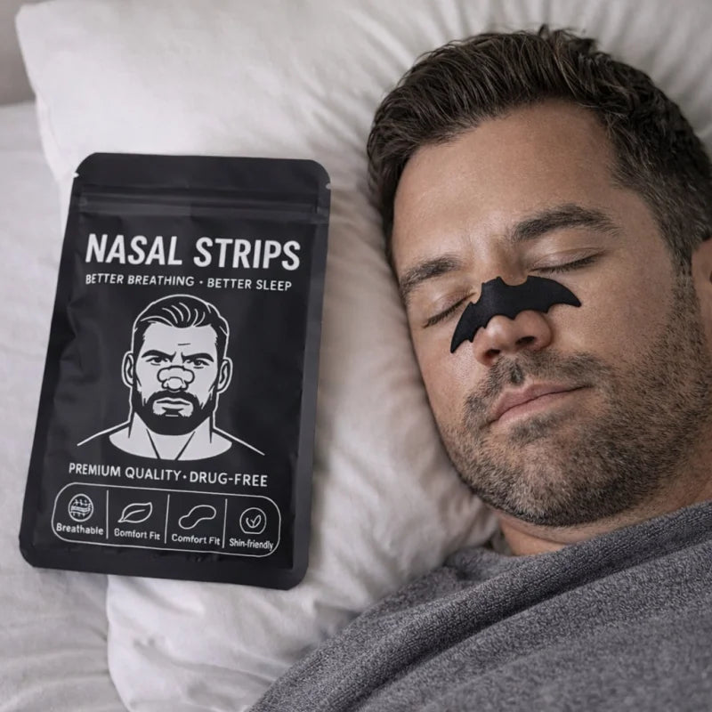 Breathable Adhesive Nose Strips | Anti-Snoring Nose Patch for Day and Night Use lifestyle view