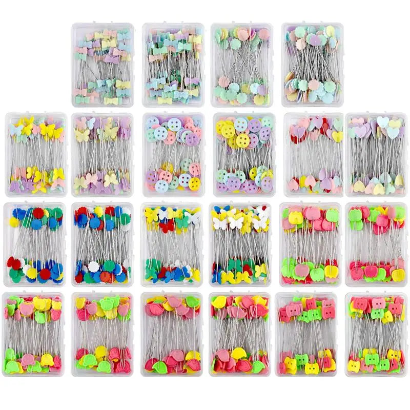 100/50Pcs Patchwork Pins Dressmaking Pins Sewing Embroidery Tools Needle Fixed Metal lifestyle view