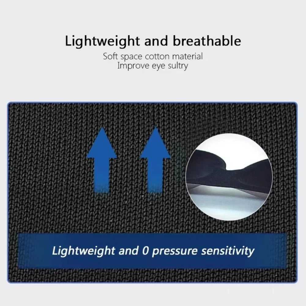 3D Contoured Sleep Eye Mask for Deep Sleep | Ergonomic Light Blocking Blindfold additional angle