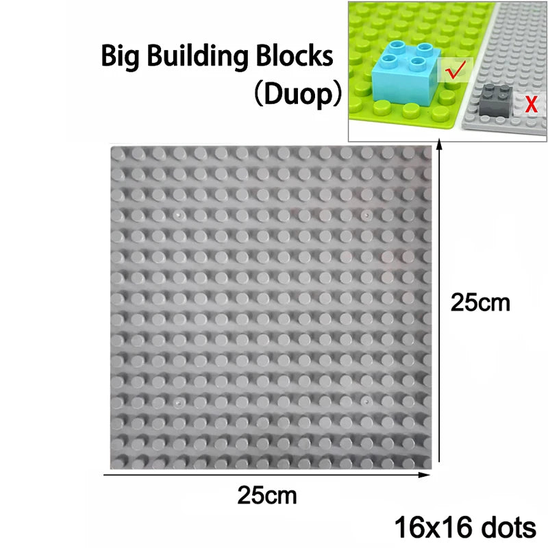Classic Building Block Baseplates | 3-Pack Compatible Base Plates for Creative Construct detail view
