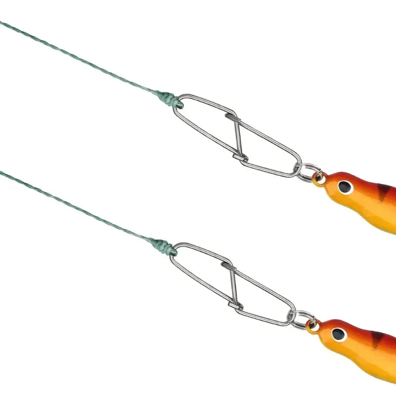 50-100pcs Stainless Steel Diamond Pin Fishing Swivel Snap Fishing Lure Pin Fishing Lu lifestyle view