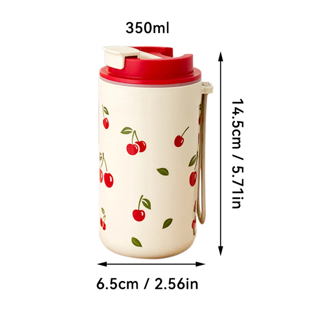 WORTHBUY Travel Portable Plastic Coffee Mug With Nylon Rope Student Leak Proof Water alternate view