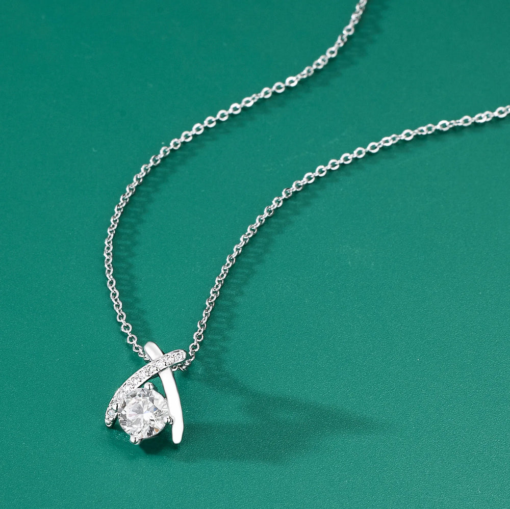New 925 Silver Necklace Pendant Shining Zircon For Women Sterling-Silver Classics Fashion Wedding En