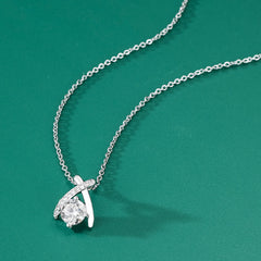 New 925 Silver Necklace Pendant Shining Zircon For Women Sterling-Silver Classics Fashion Wedding En