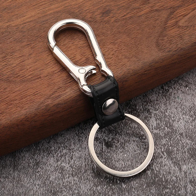Vintage Brass Keychain Lanyard Snap Hook | Manual Rotate Carabiner Clip alternate view