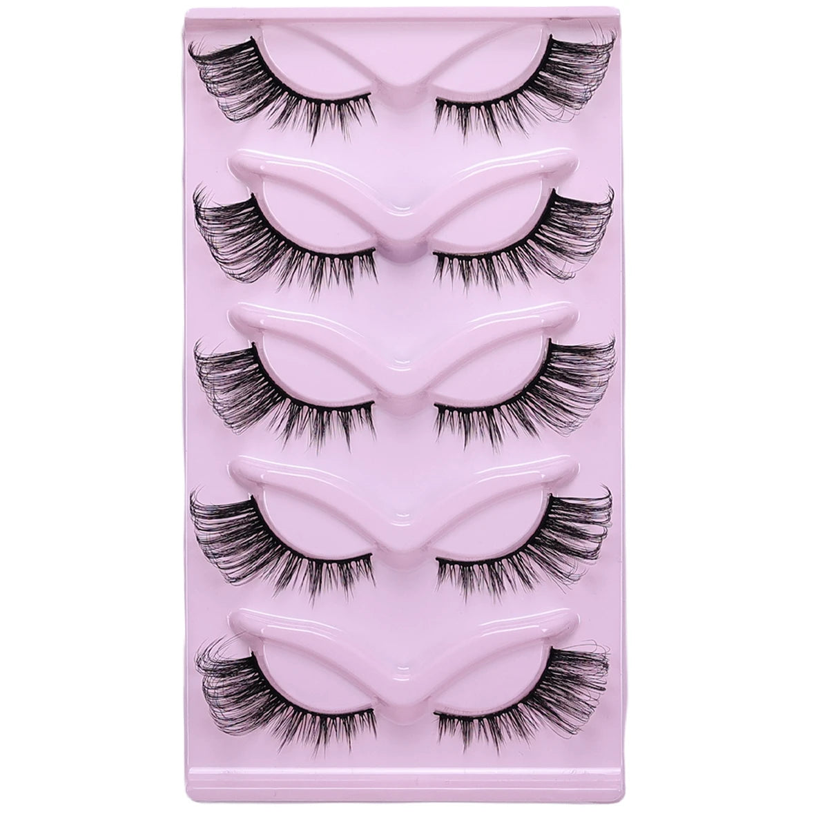 5 Pairs Cat Eye False Eyelashes Eye End Lengthening Long Curling Thick Fluffy All-match Comfortable Fake False Eyelashes