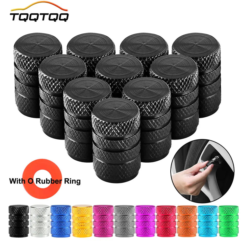 Aluminum Tire Valve Caps, Dustproof Stem Covers for Car Truck Bike