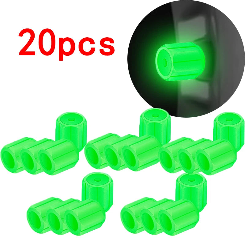 Luminous Tire Valve Caps Car Motorcycle 4/8/20 Pcs alternate view