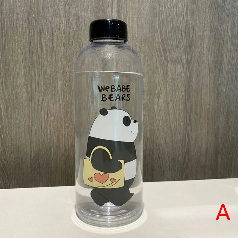 1000ml Water Bottle Panda Cup Transparent Water Bottle Drinkware Cup Leak-proof additional angle