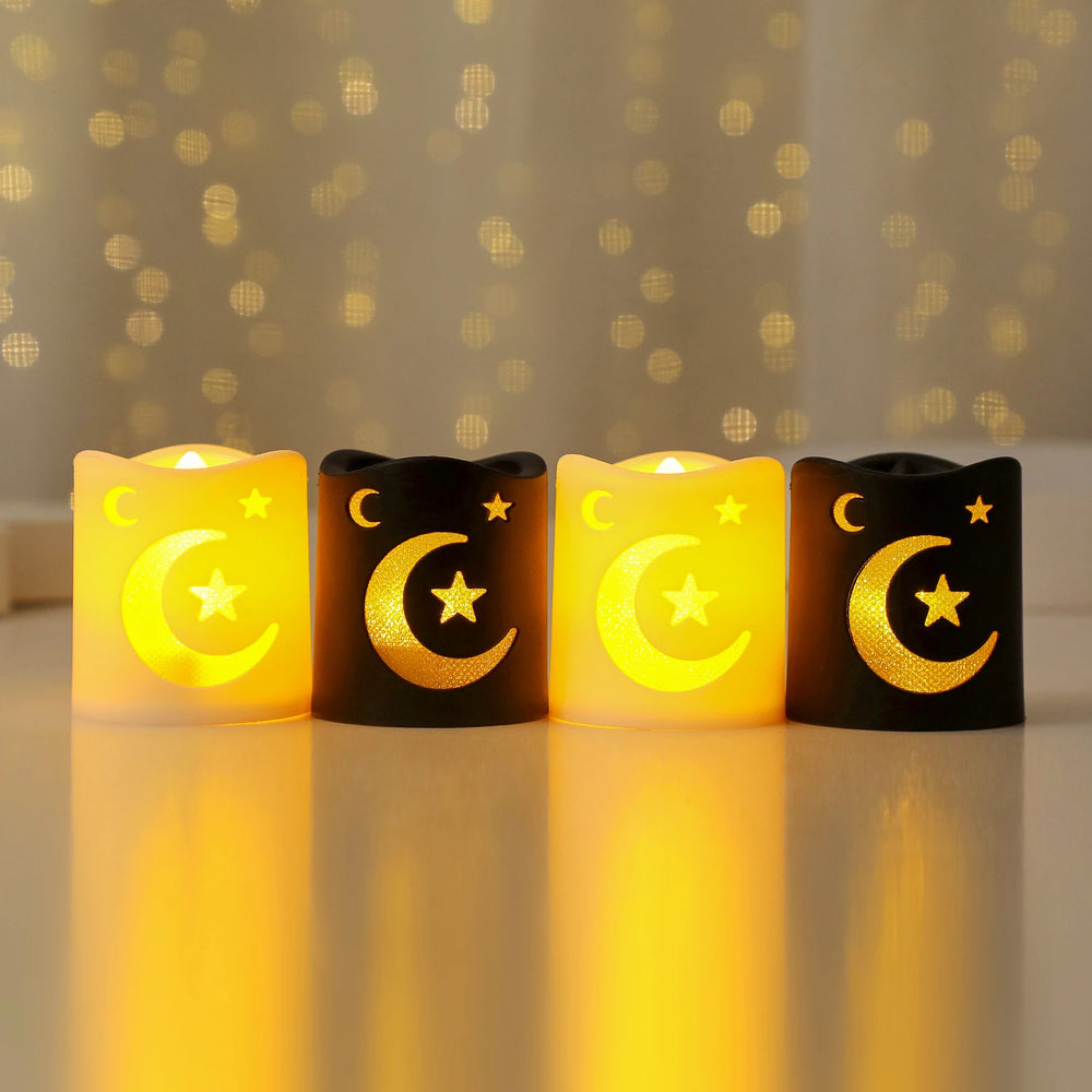 LED Star Moon Candlestick Light | Ramadan Decoration with Castle Wind Lamp alternate view