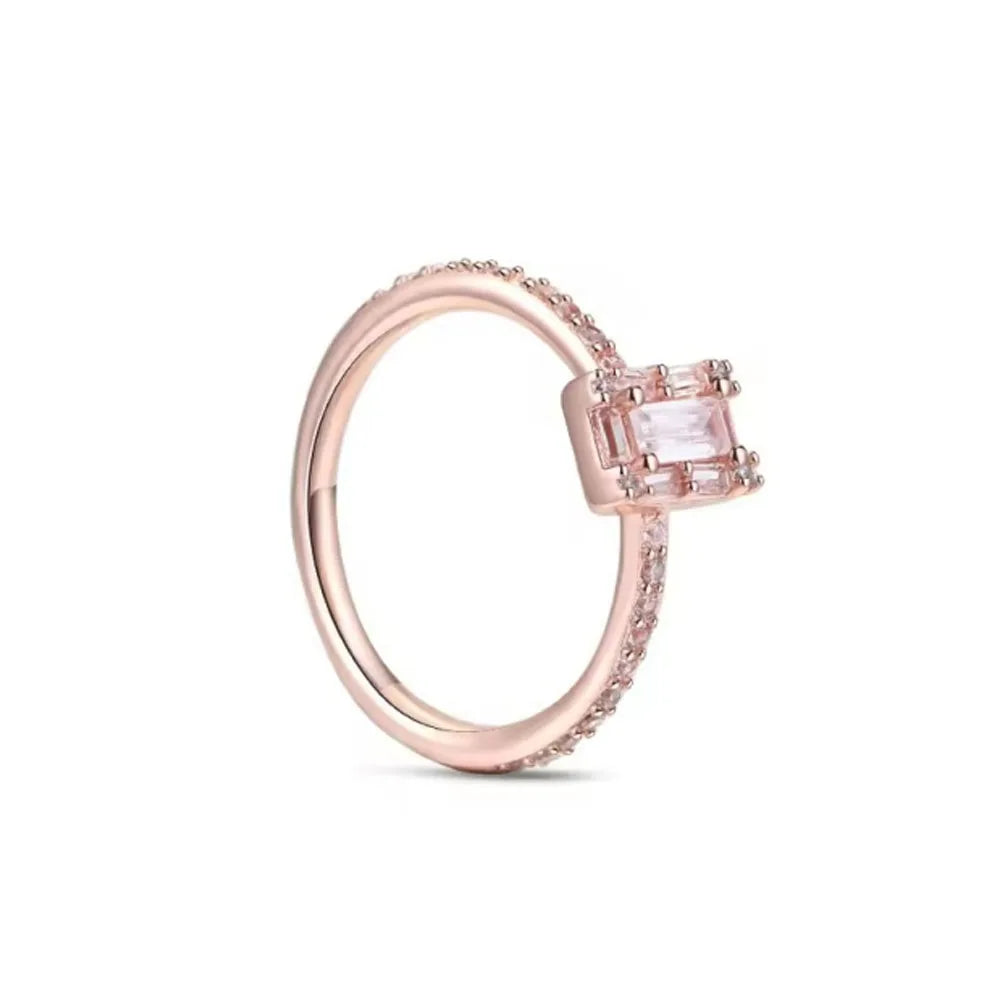 Sparkling Pink Bow Lotus Elephant Ring | Women's Wedding Banquet Jewelry Gift detail view