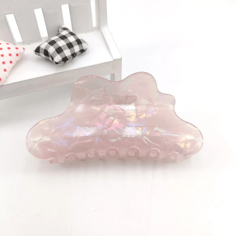 Fantasy Color Mermaid Color Cloud Shape Hair Clip Grab Clip Imitation Acetate Hair Cli close-up view