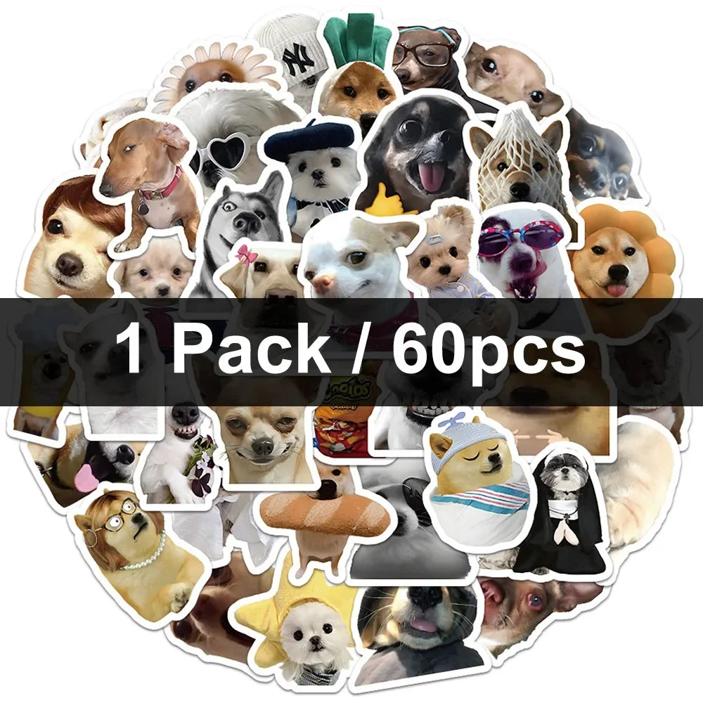 Funny Dogs Stickers | Cute Decals for Laptop, Guitar, and Water Bottle alternate view