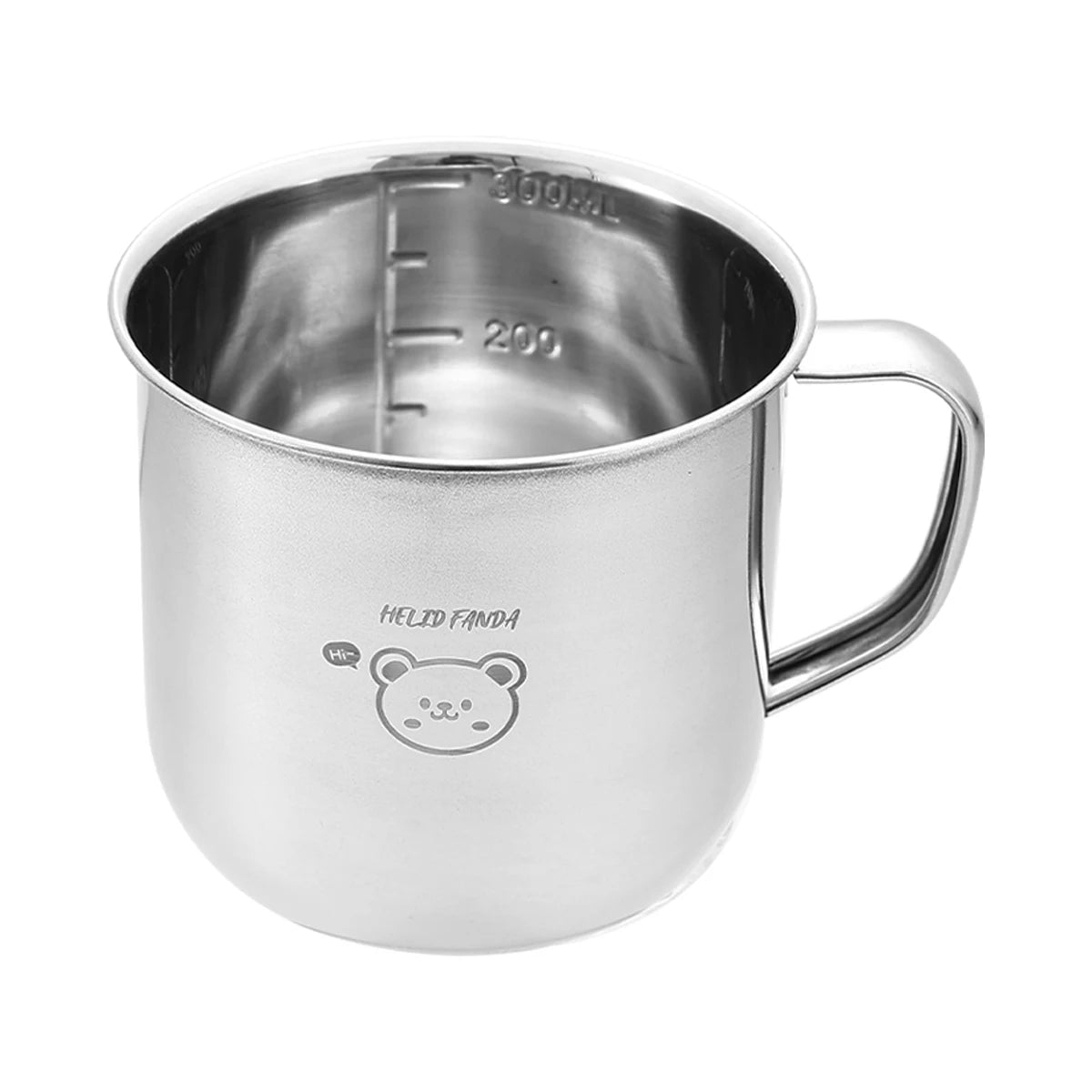 Stainless Steel Kids Water Cup with Handle | 300ml Anti-Scald Mini Mug detail view