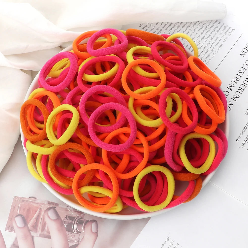 51 Colors Basic Elastic Hair Band for Girls 20/30/50PCS 4cm Simple Solid Color Headband detail view