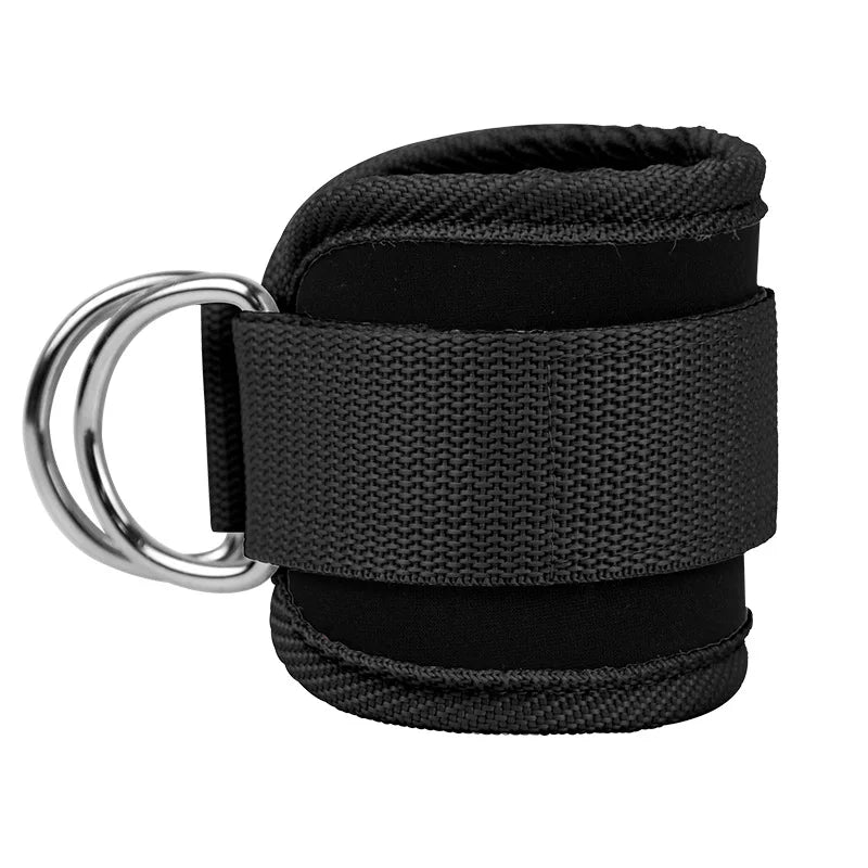 Gym Ankle Straps | Adjustable Double D-Ring Cuffs for Leg Training and Cable Machin additional angle