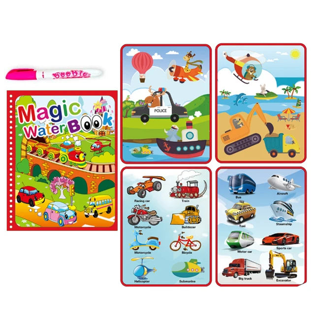 Children Early Education Toys Magical Book with Pen Water Drawing Montessori Toys G additional angle