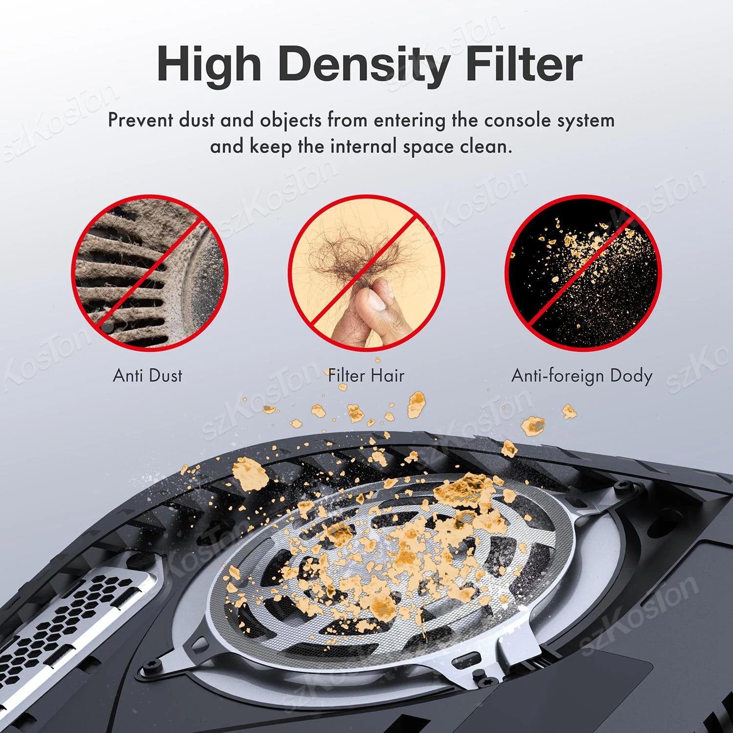 Cooling Fan Vents Dust Filter for PS5 Slim PS5 Pro | Game Console Accessories Dustproof detail view