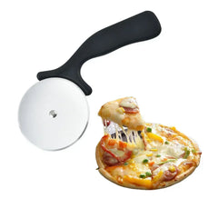 Stainless Steel Pizza Cutter Wheel | Kitchen Pastry Roller Scissor detail view