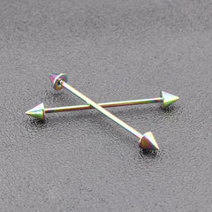 1Pcs Stainless Steel Straight Helix Tragus Industrial Ear Studs Bar Piercing Tongue Ring detail view