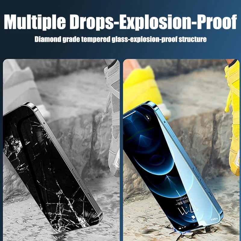 4PCS Tempered Glass for iPhone 11 12 13 14 15 16 17 Pro Max Screen Protector on for iPhone 12 13 Mini 7 8 6 Plus SE Glass