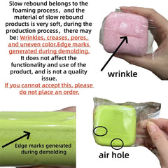 Squishy Simulated Square Bread Squeeze Toy Stress Relief Slow Rising Small Toast Senso close-up view