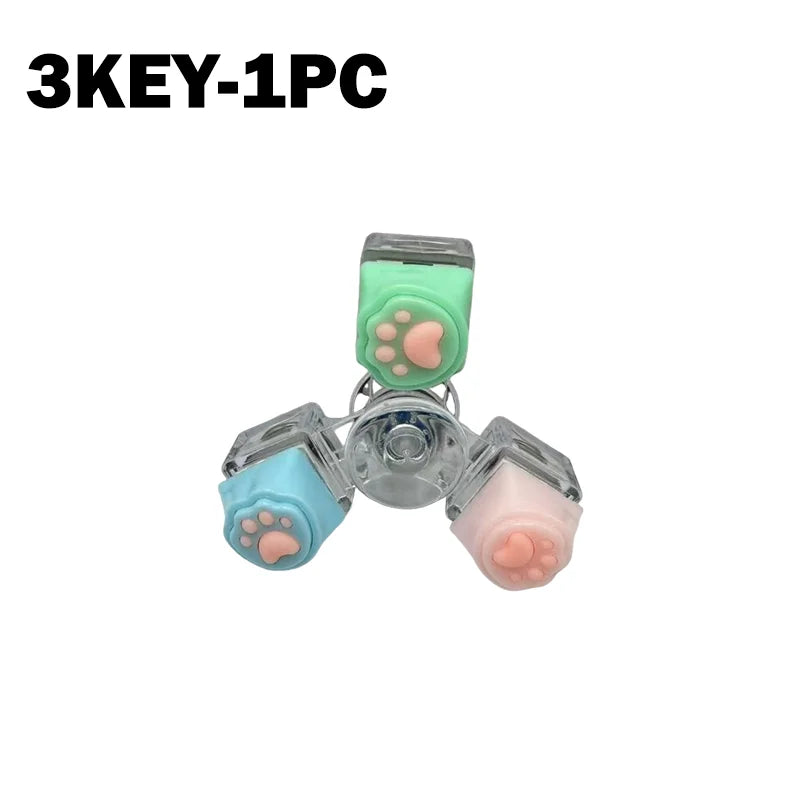 LED Light Keyboard Keychain Fidget Toy Clickable Button Stress Relief Portable Desk additional angle
