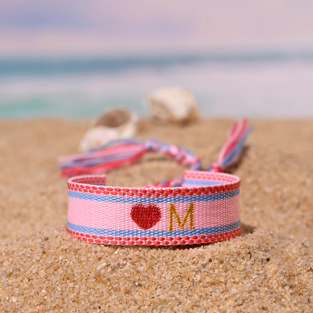 Handwoven Initial Letter Bracelet | Personalized Friendship Gift for Women alternate view