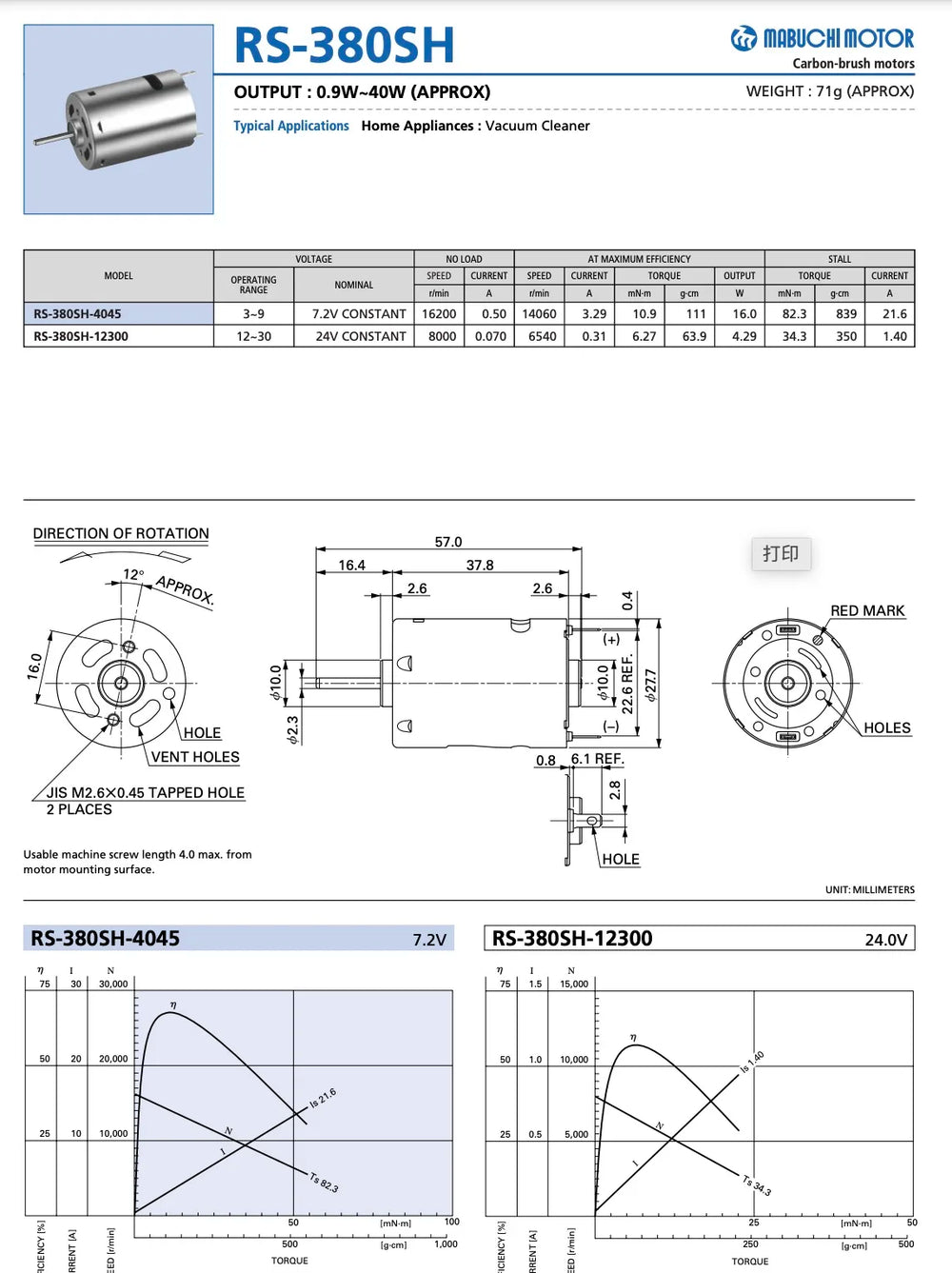 Mabuchi RS-380SH-4045 DC Motor 3V-12V High Speed | Electric Drill, Toy Car, Boat & Egg B detail view