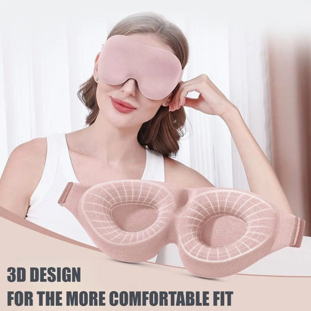 3D Contoured Sleep Mask | Memory Foam Blackout Eye Shade for Deep Rest alternate view