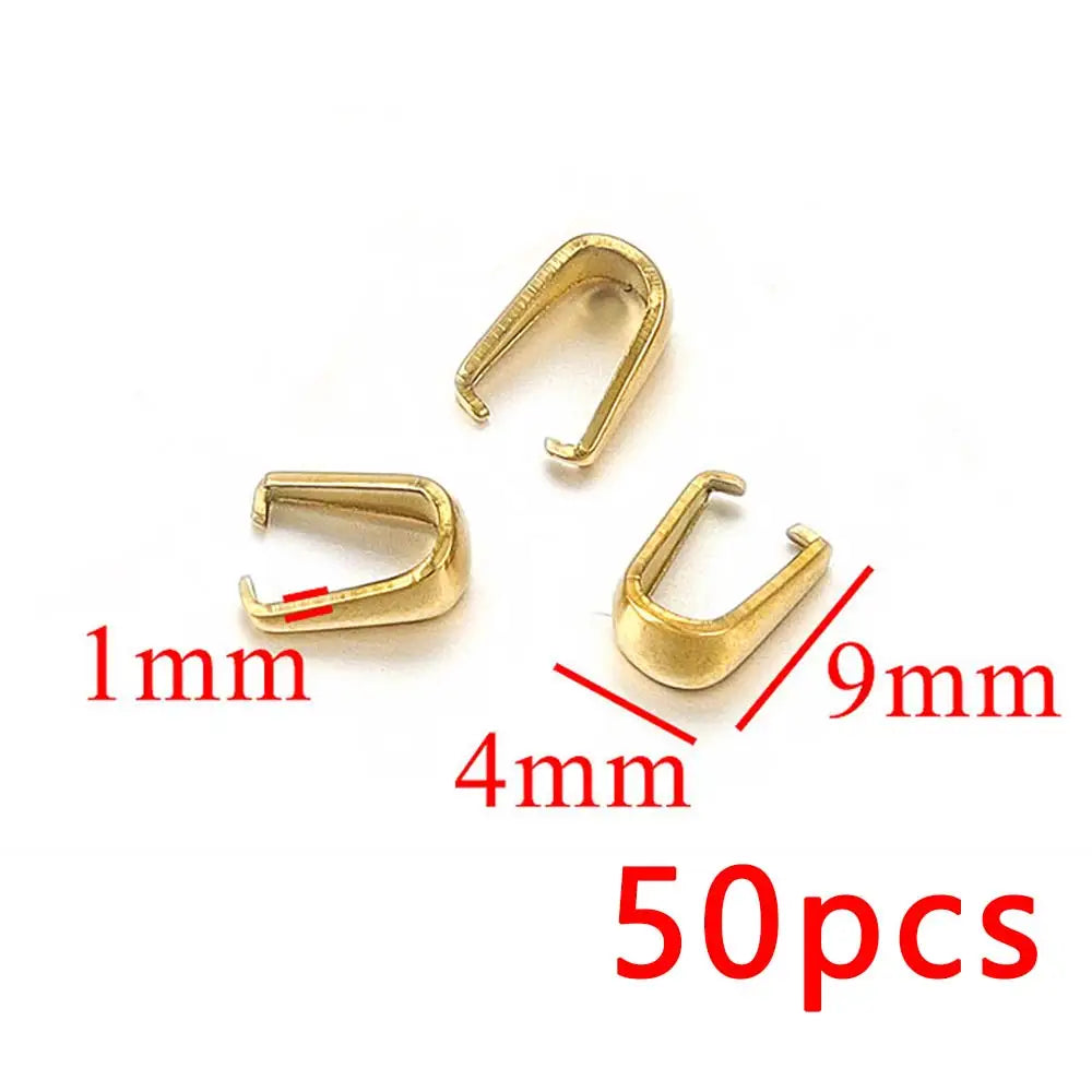 20/50pcs Stainless Steel Gold-plated Melon Clasps Glossy Jewelry Connector for DIY Neckl detail view