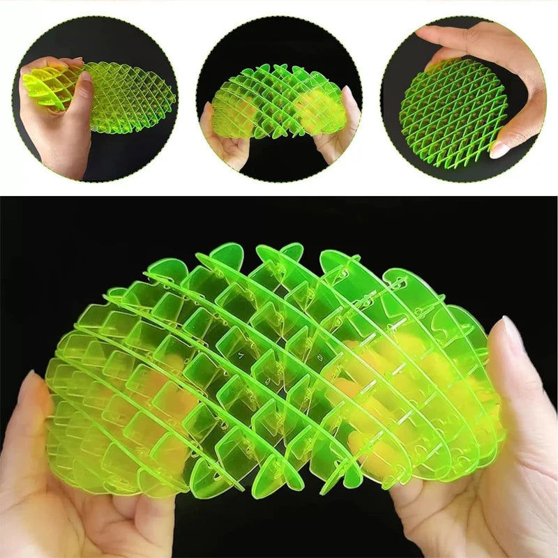 3D Telescopic Decompression Elastic Mesh Toys Stress Relief Small Worm Decompressio additional angle