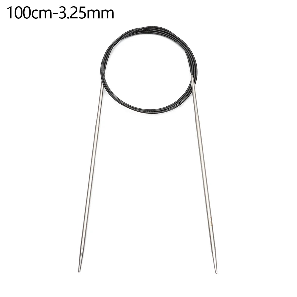 80/100cm Stainless Steel Circular Needle Round Weaving Knitting Needles Handmade Croc lifestyle view