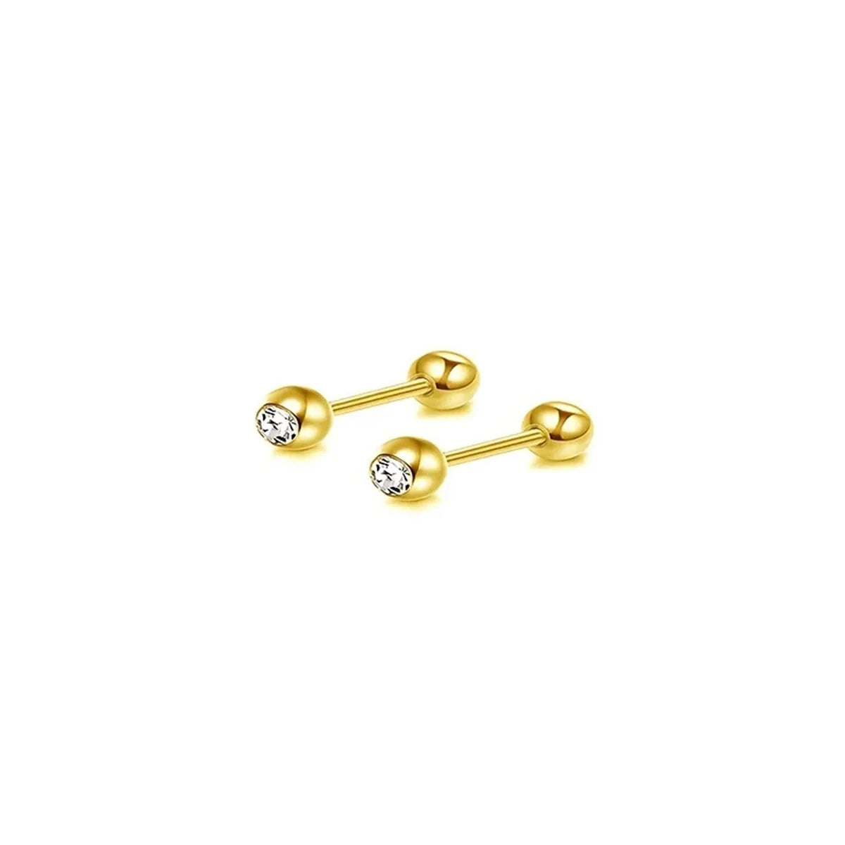 1/7Pairs Stainless Steel Unisex Cartilage Stud Earrings,Inlay Cubic Zirconia Hypoal additional angle