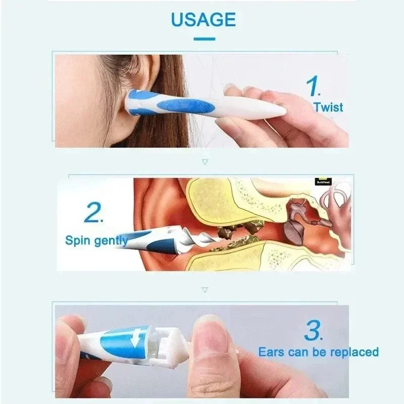 Portable Spiral Ear Wax Remover Tool Ear Cleaner additional angle