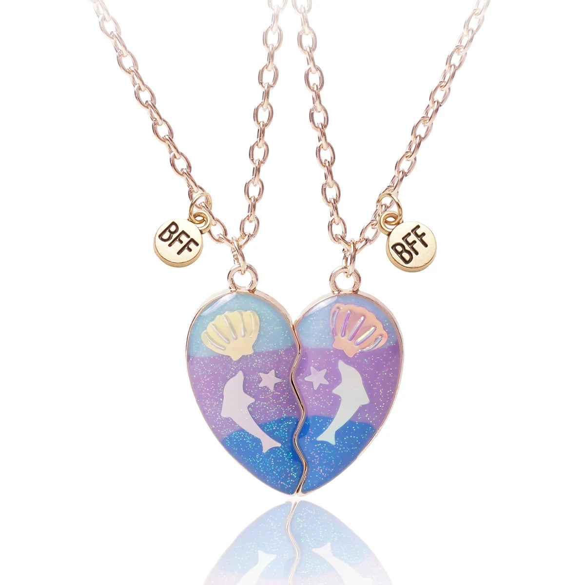 3 Pcs/set Best Friends Pendant Necklace For Woman Magnetic Adjustable Rainbow Daisy L alternate view