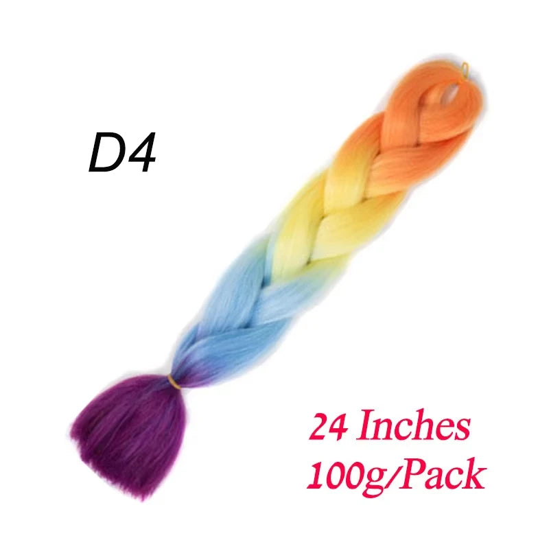 Lihui Pre Stretched Jumbo Braid Hair Extensions 24 inch | Kanekalon Synthetic Hair fo lifestyle view