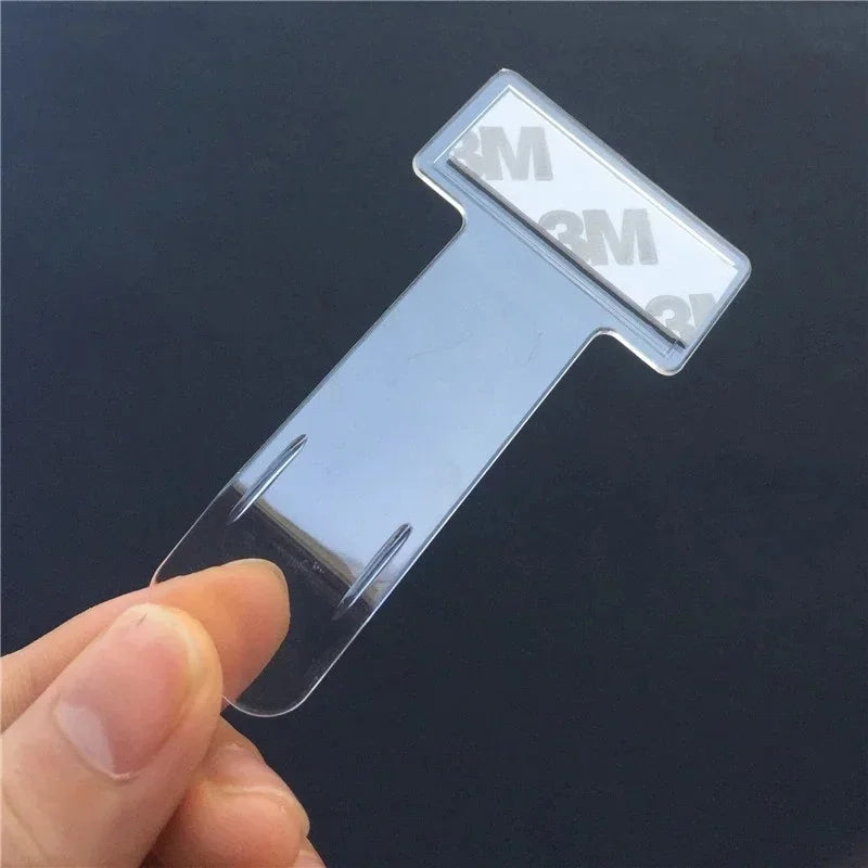Car Window Fastener Stickers Plastic Ticket Holder Transparent Temporary Parking Business Card Holder Car Interior Accessories
